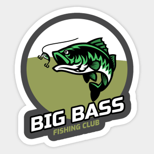 Big Bass Fishing Sticker